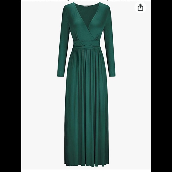 NWT Ouges Hunter Green Pocketed Maxi - Picture 2 of 8